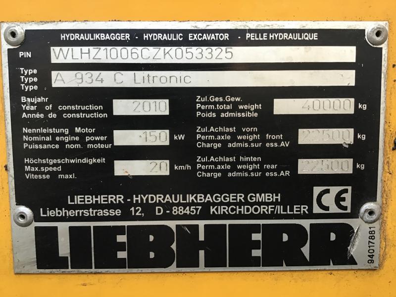 Liebherr A934C Li